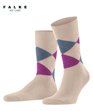 Brown Falke Sensitive Argyle Socks Men Socks | 379-AGEYJV