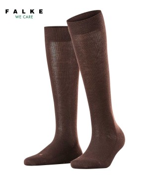 Brown Falke Sensitive London Knee-high Socks Women Socks | 975-KENFST