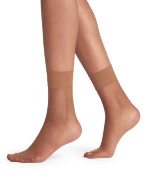Brown Falke Shelina 12 DEN Ankle socks Women Socks | 208-PTNZOI