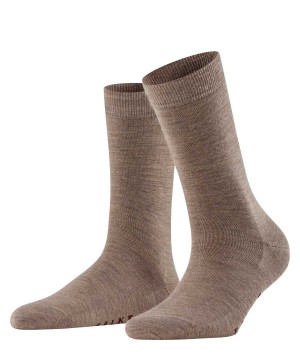 Brown Falke Softmerino Socks Women Socks | 015-CTFOWE