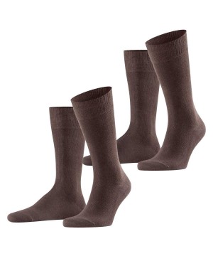 Brown Falke Swing 2-Pack Socks Men Socks | 295-BNGOZQ