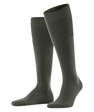 Green Falke Airport Knee-high Socks Men Socks | 692-GJCAIQ