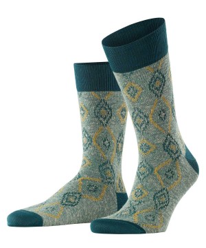 Green Falke Ikat Spell Socks Men Socks | 138-UISTJW