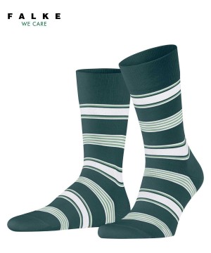 Green Falke Marina Stripe Socks Men Socks | 703-WNAVBT