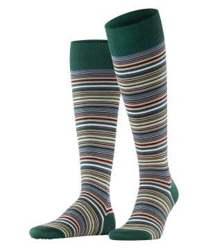 Green Falke Microblock Knee-high Socks Men Socks | 487-LXRAIC