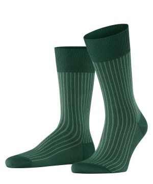Green Falke Oxford Stripe Socks Men Socks | 297-NKFYSP