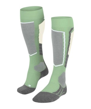 Green Falke SK2 Intermediate Wool Skiing Knee-high Socks Women Sports Socks | 476-XTNFVY