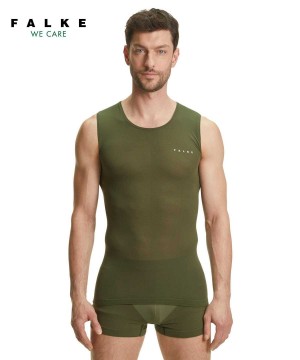 Green Falke Top Ultralight Cool Men Functional Underwear | 674-EKXBYG