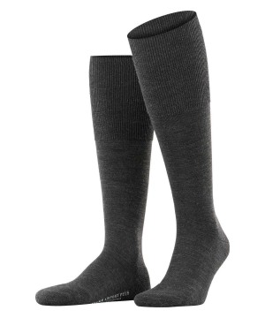 Grey Falke Airport Plus Knee-high Socks Men Socks | 548-ZEMWLN