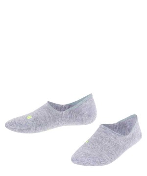 Grey Falke Cool Kick Invisibles Kids' No Show Socks | 635-ZAKUJD