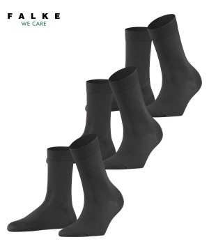 Grey Falke Cotton Touch 3-Pack Socks Women Socks | 027-QNCPZU
