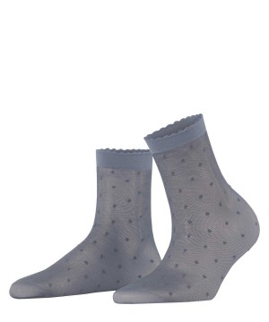 Grey Falke Dot 15 DEN Ankle socks Women Socks | 593-MQFJYD