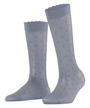 Grey Falke Dot 15 DEN Knee-high Socks Women Socks | 253-ZRQETA
