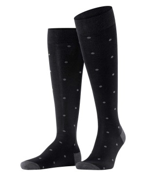 Grey Falke Dot Knee-high Socks Men Socks | 351-IDLJSZ