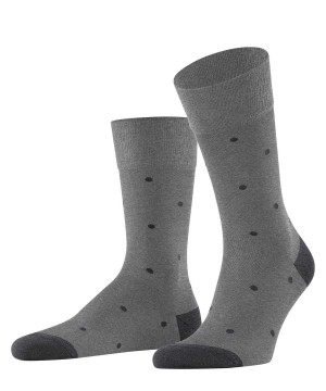 Grey Falke Dot Socks Men Socks | 239-VKJNDT