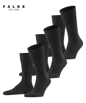 Grey Falke Family 3-Pack Socks Men Socks | 703-VPMLZB