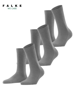 Grey Falke Family 3-Pack Socks Women Socks | 915-DNLJIA