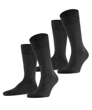 Grey Falke Happy 2-Pack Socks Men Socks | 614-EAXLQH