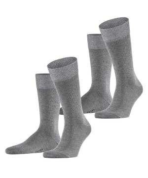 Grey Falke Happy 2-Pack Socks Men Socks | 879-SNIAWP
