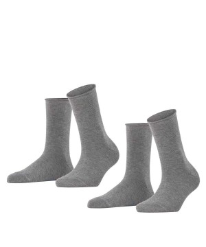 Grey Falke Happy 2-Pack Socks Women Socks | 714-YDZHTX