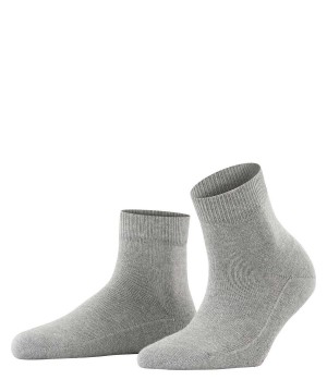 Grey Falke Light Cuddle Pads Short sock Women Socks | 649-FVBSWY