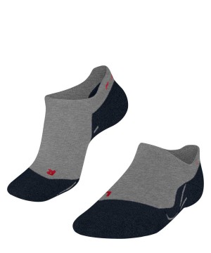 Grey Falke RU3 Comfort Invisible Running Invisibles Men No Show Socks | 913-VHNGYB