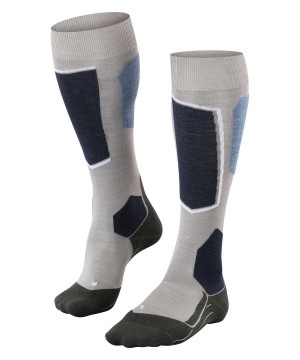 Grey Falke SK6 Pro Skiing Knee-high Socks Women Sports Socks | 195-BNLXOH