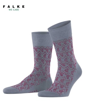 Grey Falke Sensitive Indian Tie Pattern Socks Men Socks | 813-FPYWQL