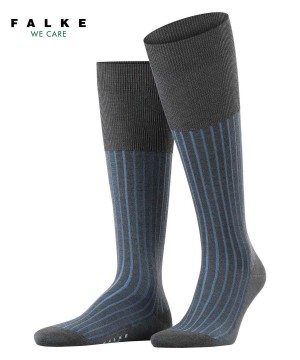 Grey Falke Shadow Knee-high Socks Men Socks | 146-YJCKTH