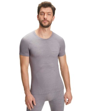 Grey Falke T-Shirt Wool-Tech Light Men Short Sleeve Shirts | 631-PCTHSF