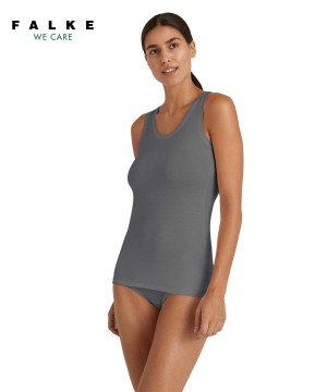 Grey Falke Top Round-neck Daily ClimaWool Women Bras & Tops | 687-FXNAHD