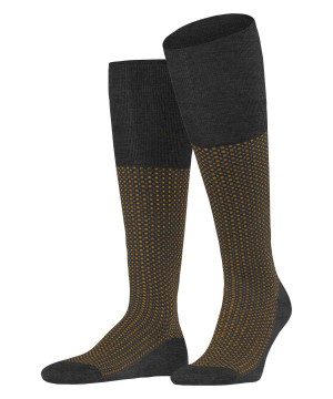Grey Falke Uptown Tie Knee-high Socks Men Socks | 624-CGZVBS