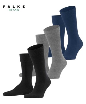 Multicolored Falke Family 3-Pack Socks Men Socks | 846-JTDHLW