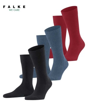 Multicolored Falke Family 3-Pack Socks Men Socks | 238-BLAJXV