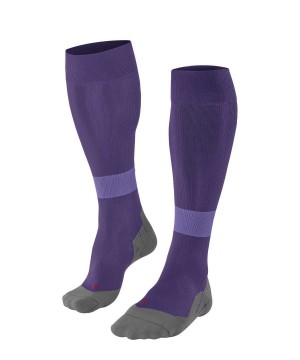Purple Falke RU Compression Energy Running Knee-high Socks Women Sports Socks | 519-XILCYB