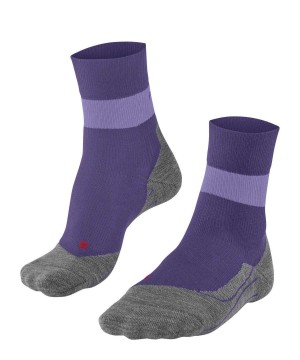 Purple Falke RU Compression Stabilizing Running Socks Women Sports Socks | 873-FXLZUM