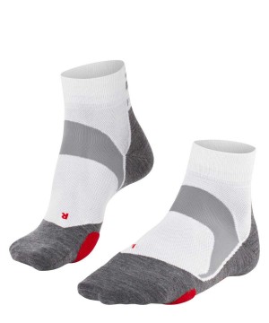 White Falke BC5 Endurance Biking Short sock Women Sports Socks | 049-ZSUMPV