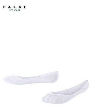White Falke Ballerina Invisibles Kids' No Show Socks | 187-OHBJTG