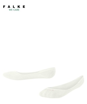 White Falke Ballerina Invisibles Kids' No Show Socks | 542-RQOEDU