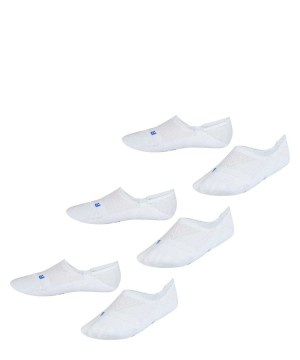 White Falke Cool Kick 3-Pack Invisibles Kids' No Show Socks | 213-AMIPSL