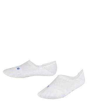 White Falke Cool Kick Invisibles Kids' No Show Socks | 176-VZBMQY