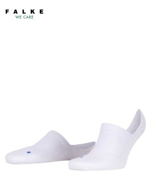White Falke Cool Kick Invisibles Men No Show Socks | 103-WUNXRQ