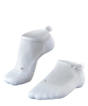White Falke GO2 Pompom Golf Invisibles Women Sports Socks | 670-BAFREQ