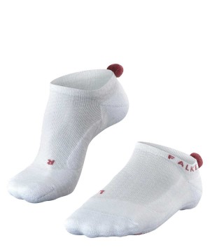 White Falke GO2 Pompom Golf Invisibles Women Sports Socks | 256-WXFGRP