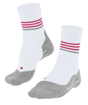 White Falke RU4 Endurance Reflect Running Socks Women Sports Socks | 670-DBHKRU