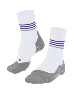 White Falke RU4 Endurance Reflect Running Socks Women Sports Socks | 738-UPWOKR
