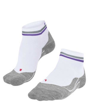 White Falke RU4 Endurance Short Reflect Running Short sock Women Sports Socks | 470-LXTIJR