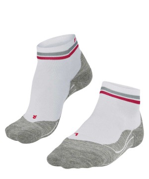 White Falke RU4 Endurance Short Reflect Running Short sock Women Sports Socks | 160-WFUHPN