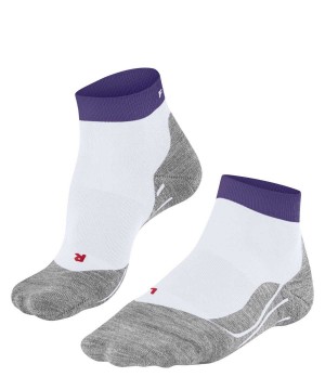 White Falke RU4 Endurance Short Running Short sock Women Sports Socks | 405-IUMKWD