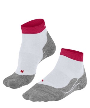 White Falke RU4 Endurance Short Running Short sock Women Sports Socks | 704-KGYILA